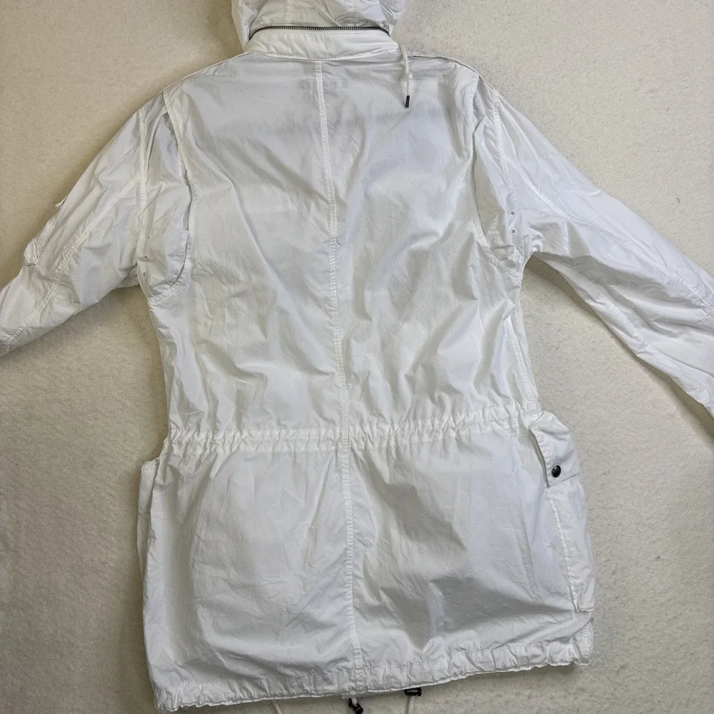 Ralph Lauren utility Jacket Men M White Field Military Hunting Stowaway hood Vtg